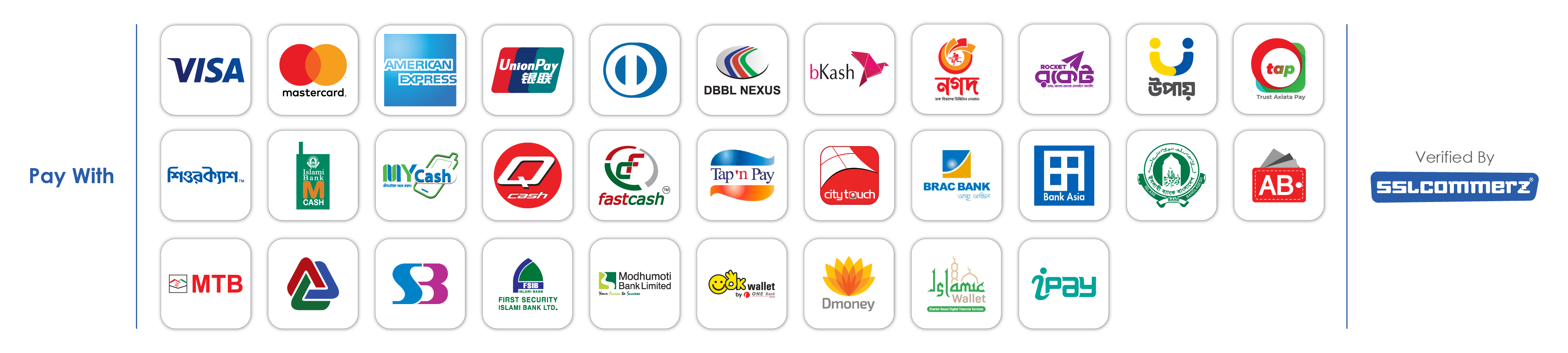 SSLCOMMERZ Payment Methods